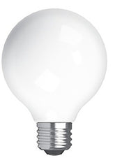 GE Industrial Solutions 24954 LED Bulb, Globe, G25 Lamp, 40 W Equivalent, E26 Lamp Base, Dimmable, Frosted